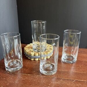 The Cellar 5 Piece Set Glassware High Ball Glasses Silhouette Pattern